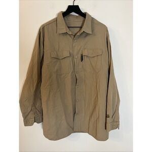 Benchmark ARC & Flame Resistant Shirt Beige‎ FR HRC2 Workwear Men's Size 2XL